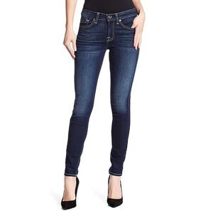 7 For All Mankind Womens High Waist‎ Gwenevere Ankle Skinny Jeans Blue Size 25
